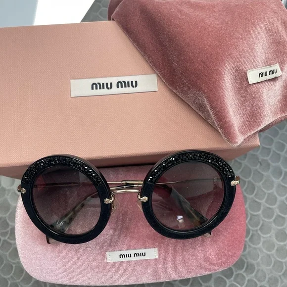Miu Miu | Accessories | Miu Miu Crystalvelvet Sunglasses 